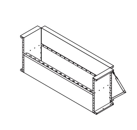 8' Wide Bench 6"R 42" Wall W/ Two SP890ST (8' of Panel Space)